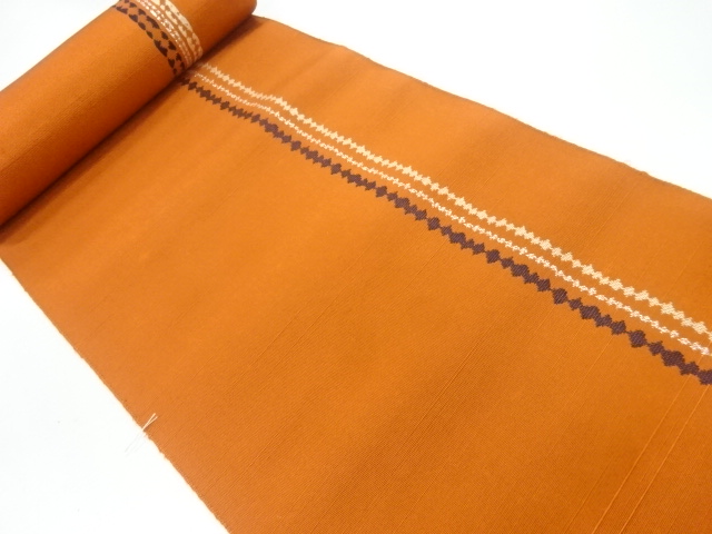 JAPANESE KIMONO / ANTIQUE BOLT FOR HASSUN OBI / WOVEN STRIPE